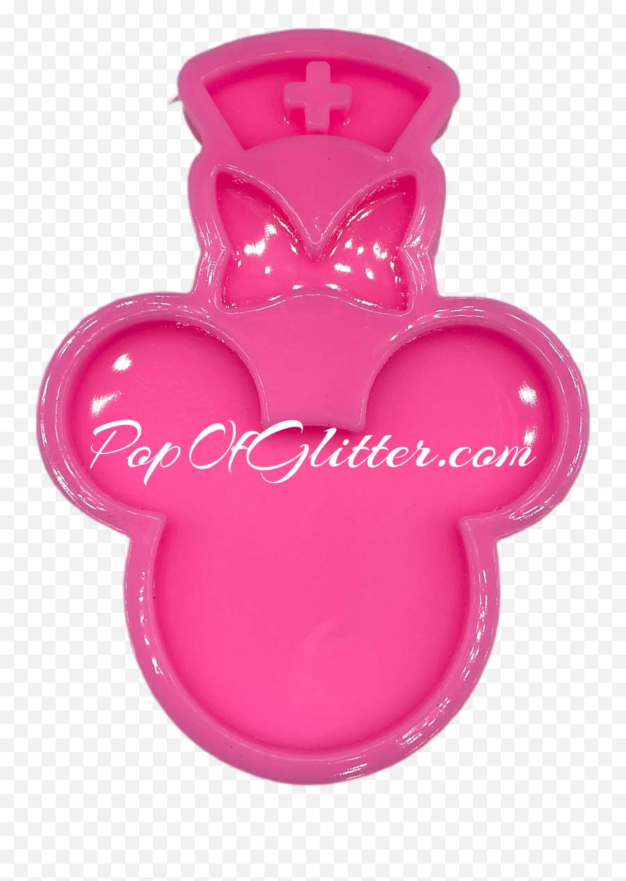 265 Mouse Head Nurse Bow Keychain Mold Pop Of Glitter Llc - Girly Png,Disney Princess Icon