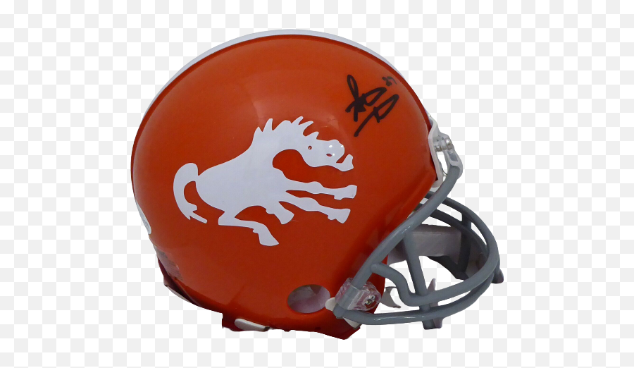 Steve Atwater Denver Broncos Autographed Throwback Orange Mini Helmet 178096 Bas Coa Png Icon