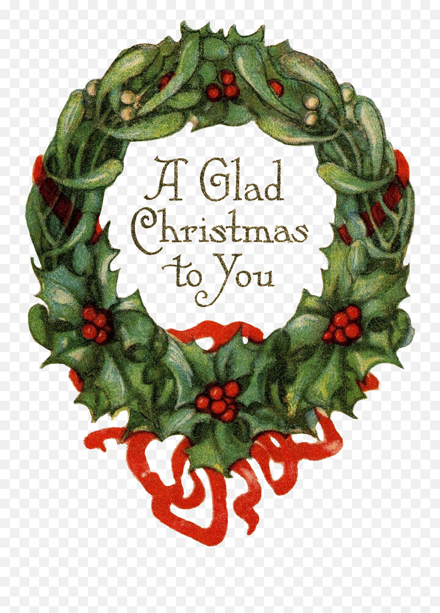 A Glad Christmas Wreath U2013 Wings Of Whimsy - Christmas Wreath Vintage Png,Christmas Reef Png