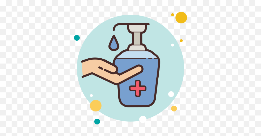 Sanitizer Icon In Circle Bubbles Style Png Sanitize