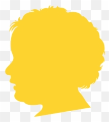 Childs Face Silhouette - Clip Art png