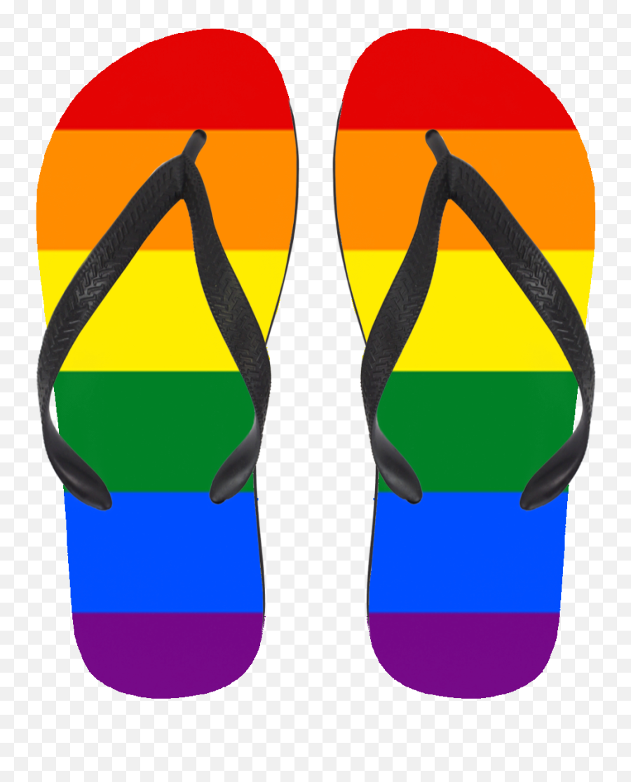 Rainbow Pride Flip Flops - Clip Art Flip Flop Transparent Rainbow Pride Flip Flops Png,Flip Flops Png