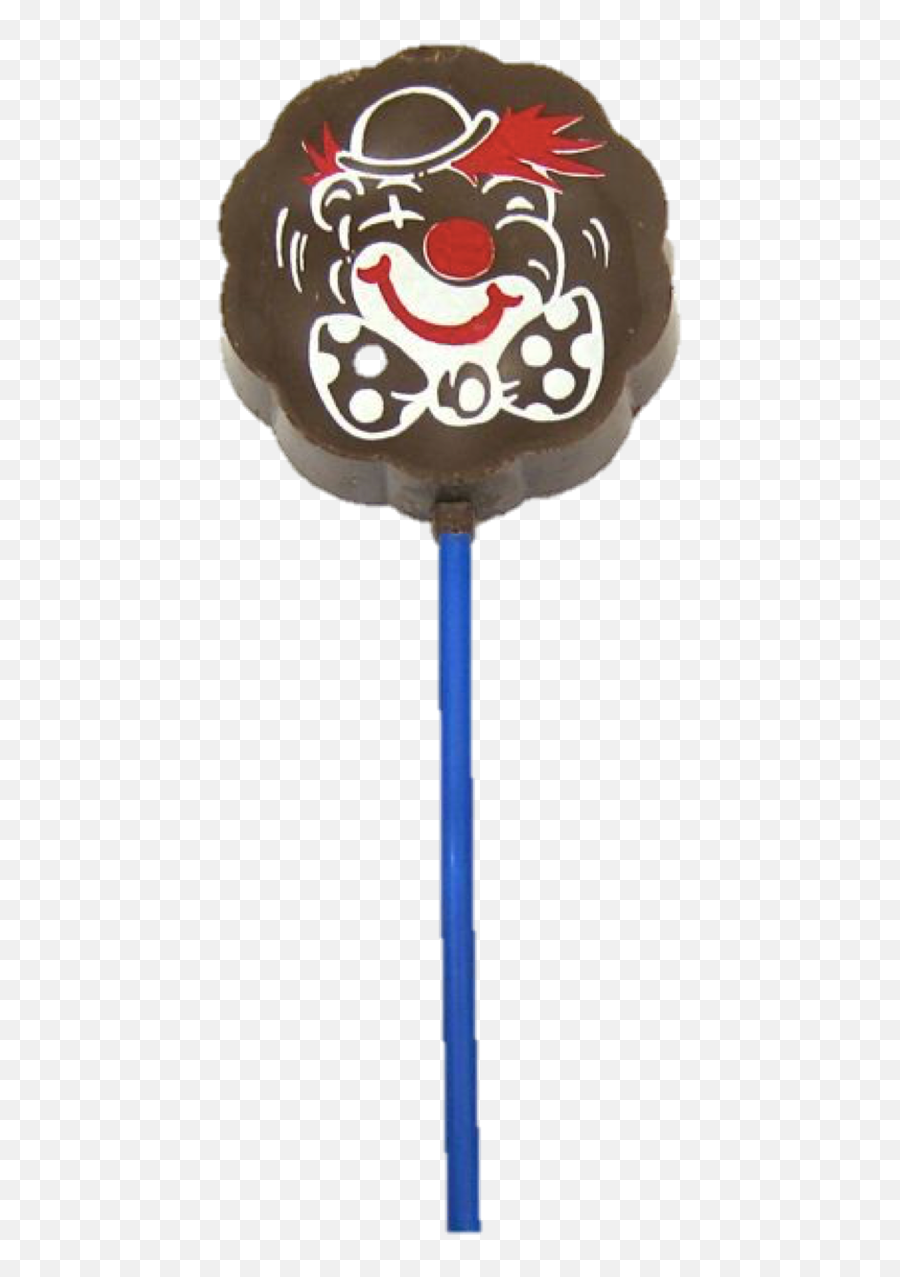 Milk Chocolate Clown Lollipop Mayfield Chocolates - Chocolate Png,Lollipop Transparent