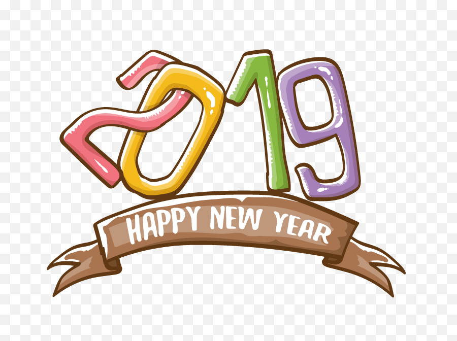 Happy New Year Vector 2019 Clipart - Free Vector Download Happy New Year 2019 Png,Happy New Year 2019 Png