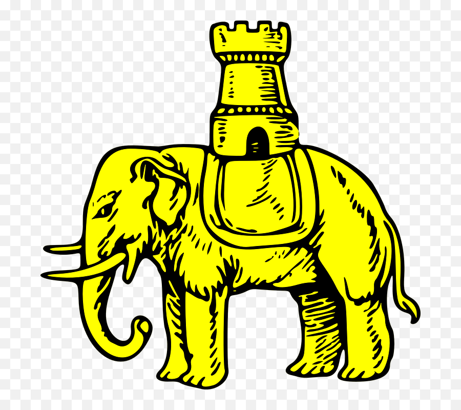 Castle Shield Elephant Gold Coat Arms - Coat Of Arms Elephant And Castle Drawing Png,Coat Of Arms Png