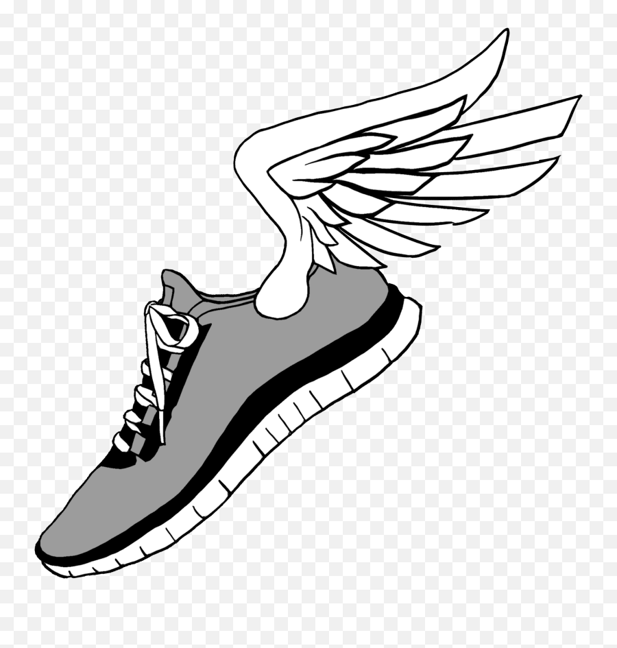 Running Shoes Clip Art - Running Shoes With Wings Png Transparent Background Running Shoes Clipart,Wing Png