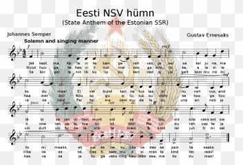 Anthem Of Estonian Soviet Socialist Republic - Wikipedia Ssr Music Sheet png