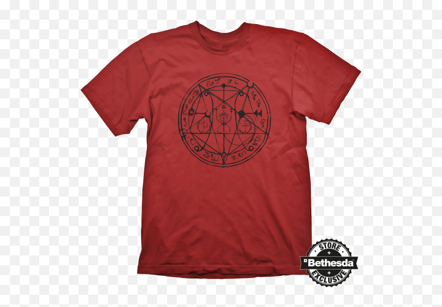 Doom T - Shirt Pentagram Black On Red T Shirt Png,Pentagram Png