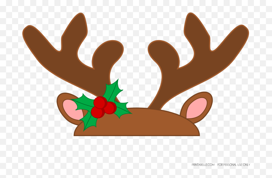 27 Images Of Printable Reindeer Antlers Template Prop - Png Cartoon Reindeer Antlers Clipart,Deer Antlers Png