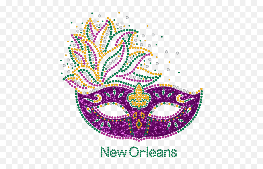 Mardi Gras Rhinestone Mask With Purple - Masquerade Ball Png,Mardi Gras Mask Png