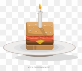 Birthday Burger Cake - Transparent png