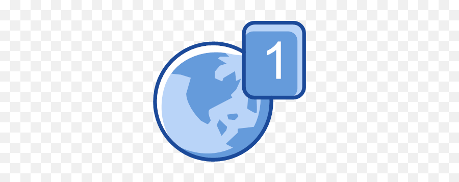Notification One World Map Icon - Facebook Ui Png,Png On World Map