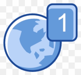Notification One World Map Icon - Facebook Ui png