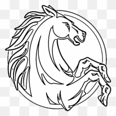 Realistic Horse Head Coloring Pages - Clip Art Mustang Horse Printable Rearing Horses Coloring Pages Png,Mustang Horse Png