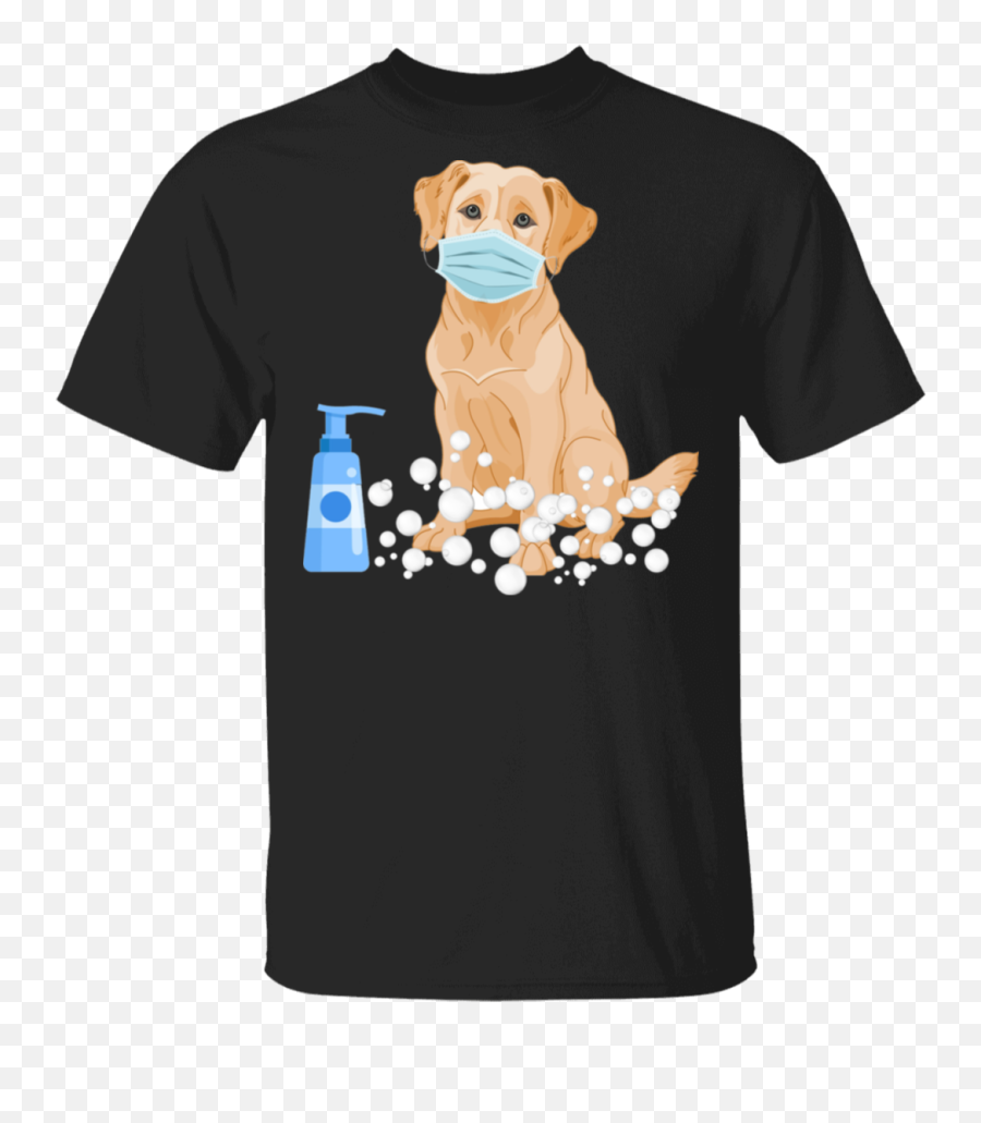 Golden Retriever Wearing Bactericidal Water Funny - Yo Sobreviví Al Covid 19 Png,Golden Retriever Png