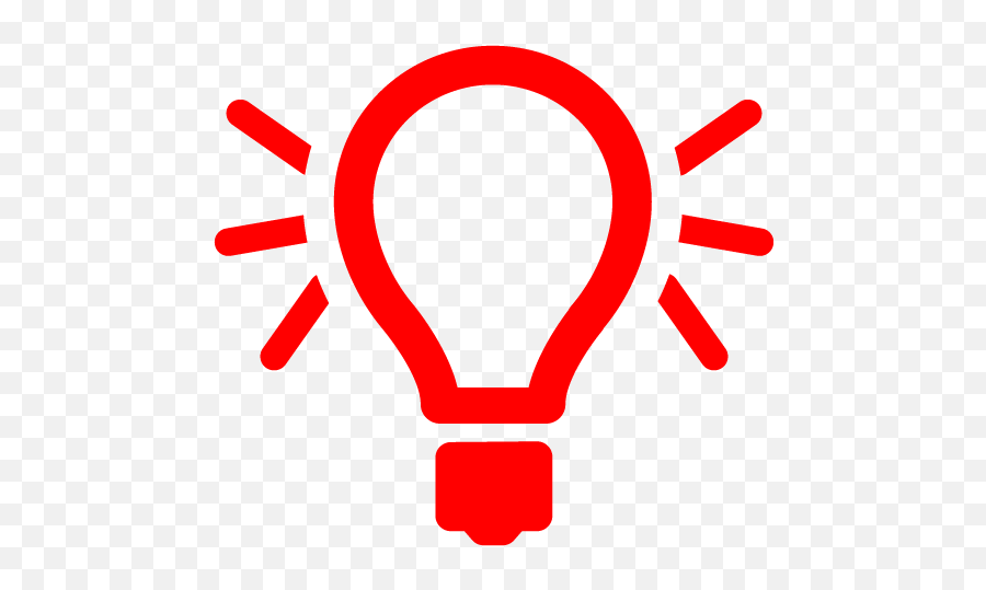 Red Light Bulb 6 Icon - Red Lightbulb Icon Png,Red Light Png