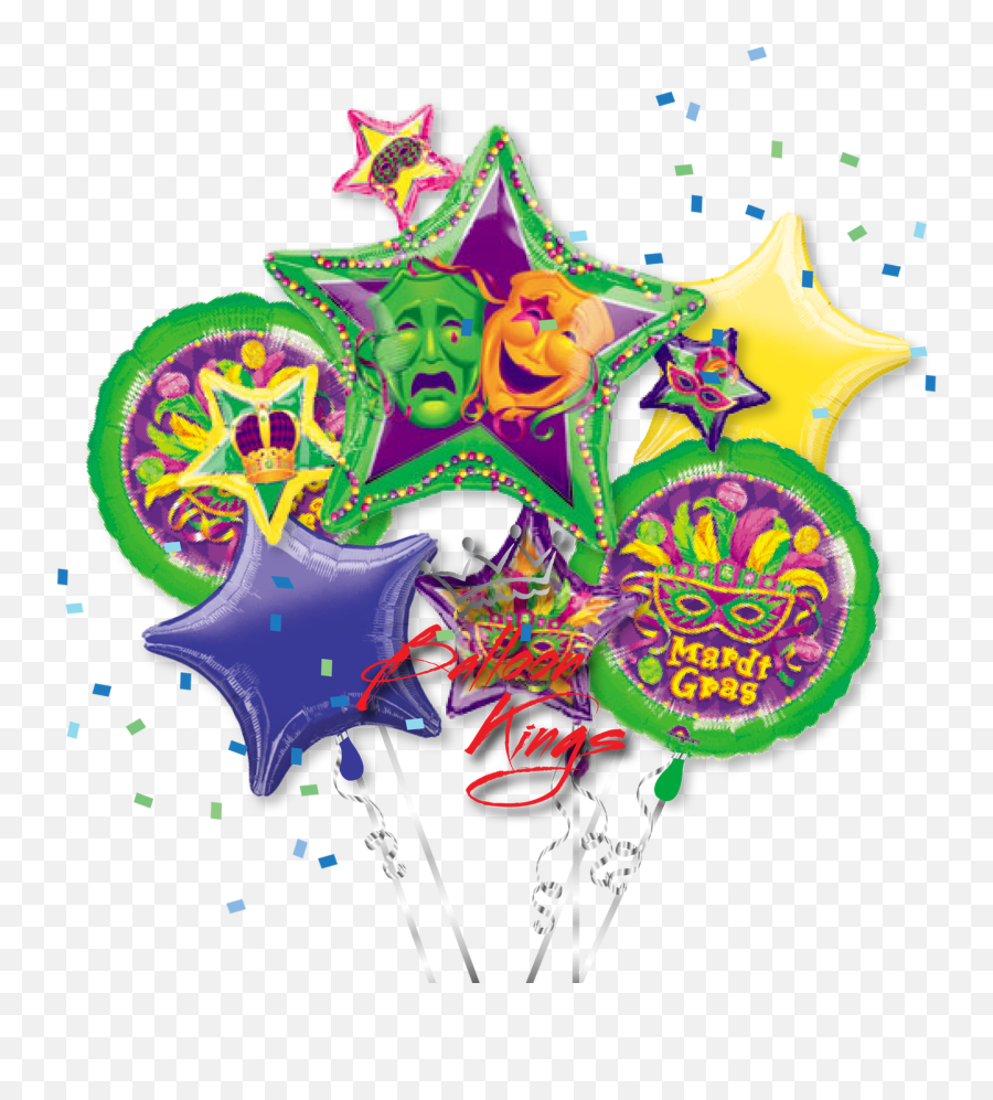 Mardi Gras Stars Bouquet Png