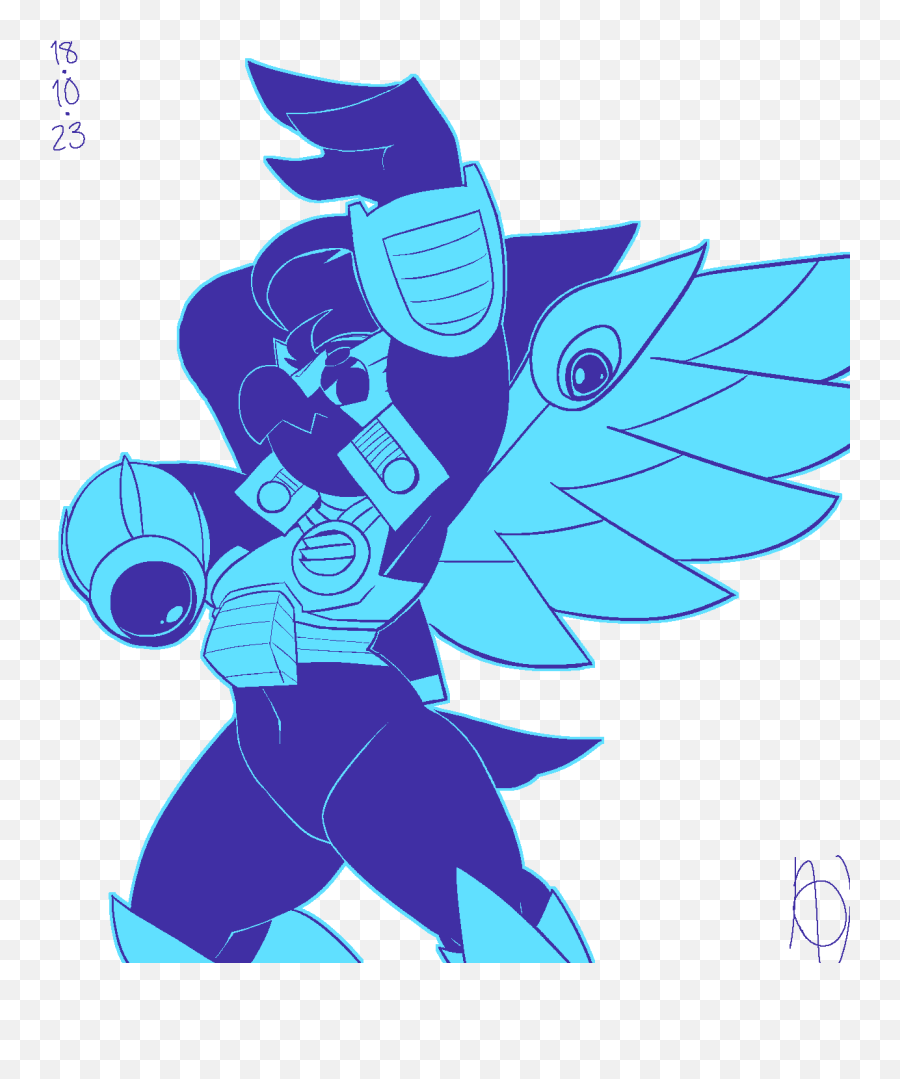 Doodlecolor U2014 212 Hawk As Storm Eagle From Mega Man X - Megaman Storm Eagtle Png,Megaman X Png