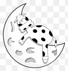 Vaca En La Luna Png Clip Arts For Web - Cow On The Moon,Luna Png