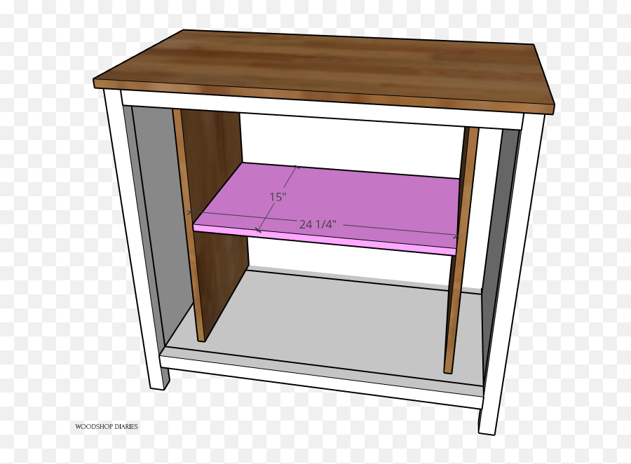 Side Cabinet Install Shelf Woodshop Diaries - Solid Png,Shelf Png