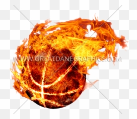 Fireball Basketball - Ball Png