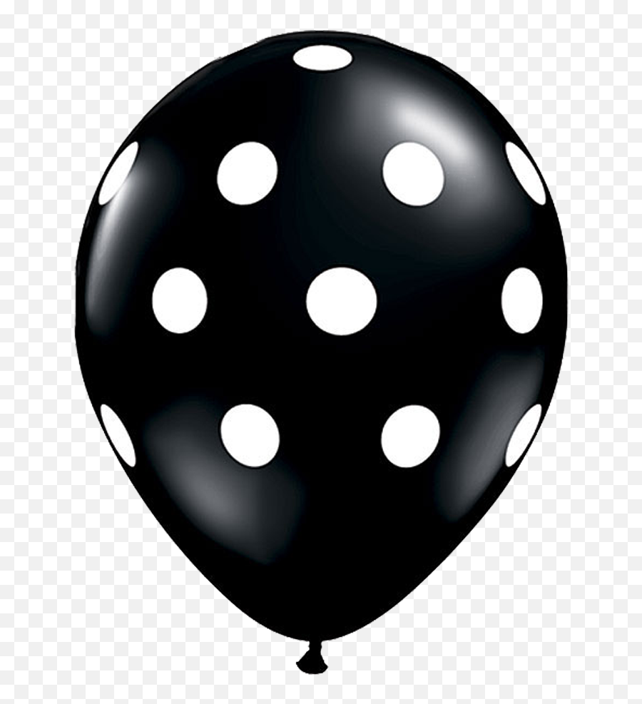 11 Black Polka Dot Balloon - Black Polka Dot Balloons Polka Dot Balloons Png,Black Dots Png