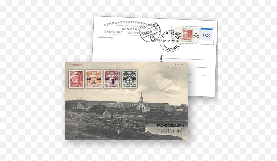 Postcard - Provisional Stamps With Cancellation Horizontal Png,Cancelled Stamp Png