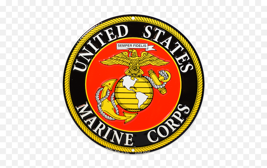 United States Marine Corps Round Sign - 12 United States Marine Corps Png,Semper Fi Logo