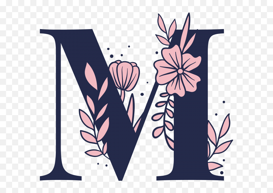 Flower Graphic Png - Alphabet M Png,Flower Graphic Png