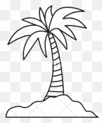 Palm Tree Drawing Png - Trees