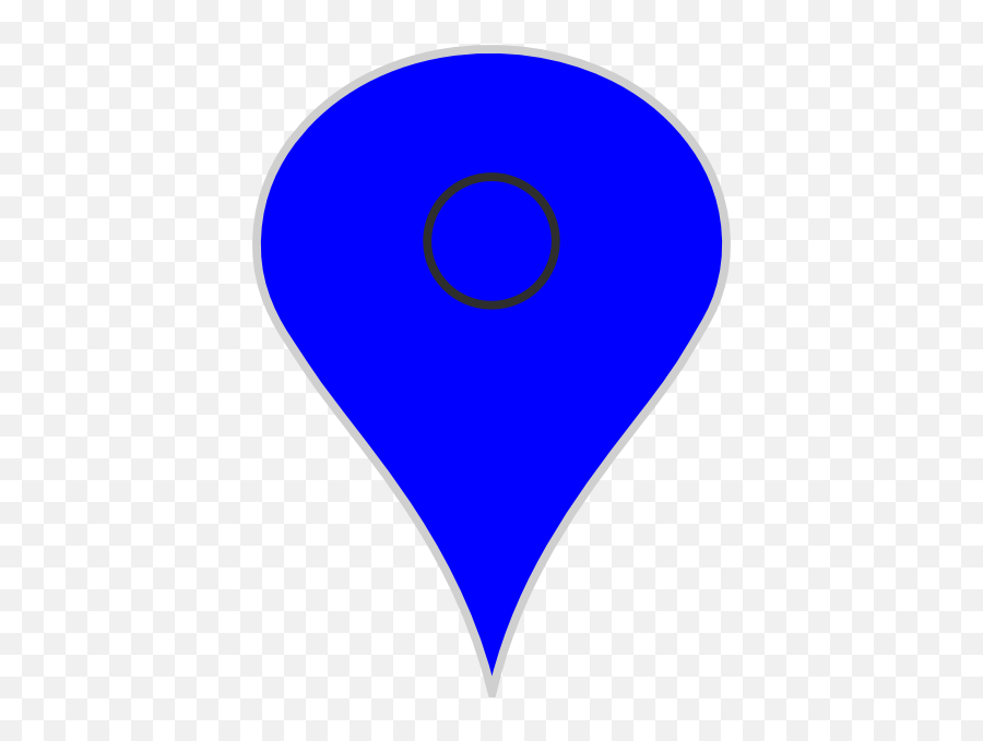 Download Hd Map Pointer Blu Png - Blue Heart Clipart Vertical,Map Pointer Png