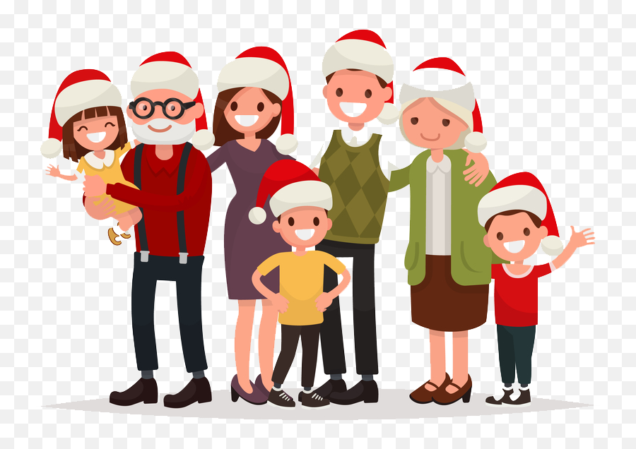 Download Christmas Femily Png - Christmas Family Vector Png,Christmas Vector Png