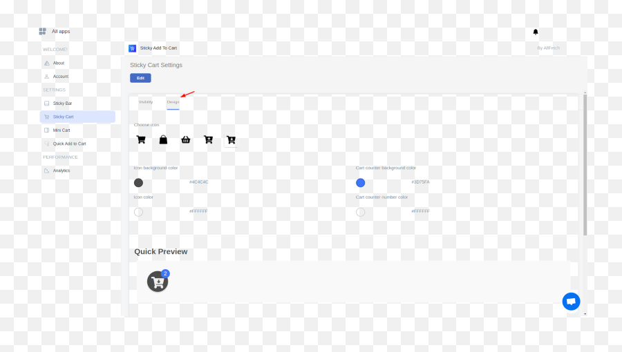 How To Set Up The Visibility And Custom Label For Sticky Cart - Vertical Png,Decide Icon