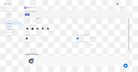 How To Set Up The Visibility And Custom Label For Sticky Cart - Vertical png