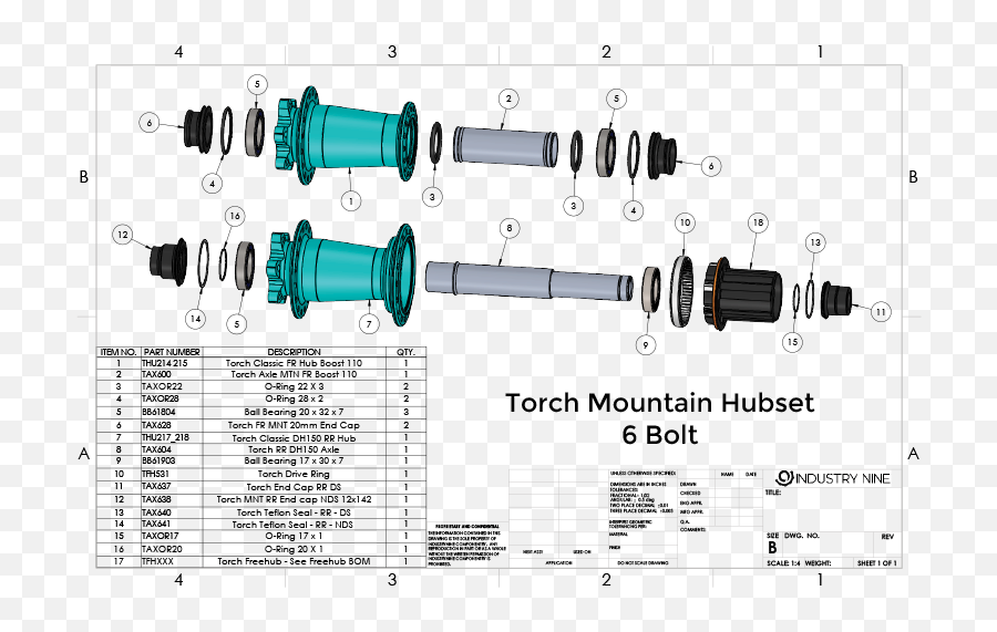 Industry Nine - Torch Product Support Industry Nine Hub Bearings Png,Exploded View Icon