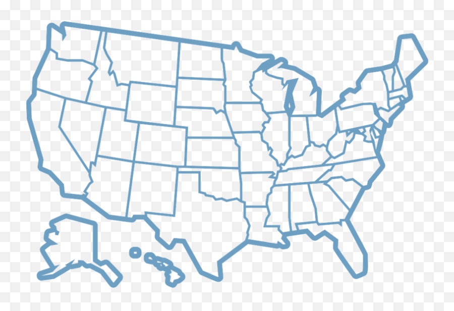 Download United States Map Outline In - Outline Us Map Png,United States Outline Png