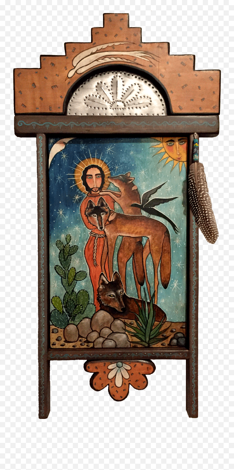 Virginia Maria Romero Sold Artwork - Antique Png,St Kateri Tekakwitha Icon