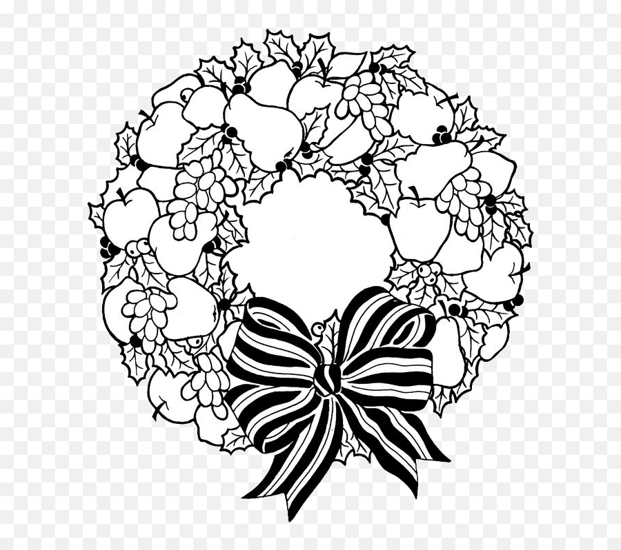 Christmas Wreath Png - Christmas Wreath Coloring Pages Christmas Wreath Coloring Pages,Christmas Reef Png