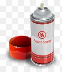 Red Spray Paint - 3d Can png