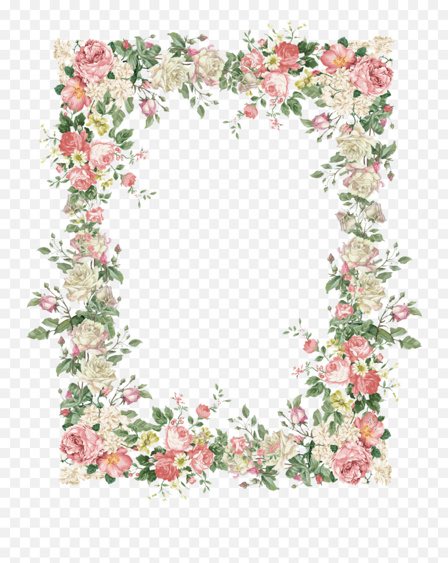 Meinlilapark Free Digital Vintage Rose Frame Png Flower - Flower Transparent Frame Png,Rose Transparent