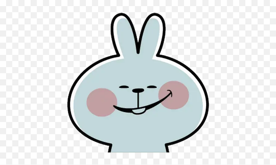 Spoiled Rabbit Face 2 Whatsapp Stickers - Stickers Cloud Spoiled Rabbit Sticker Face Png,Rabbit Transparent