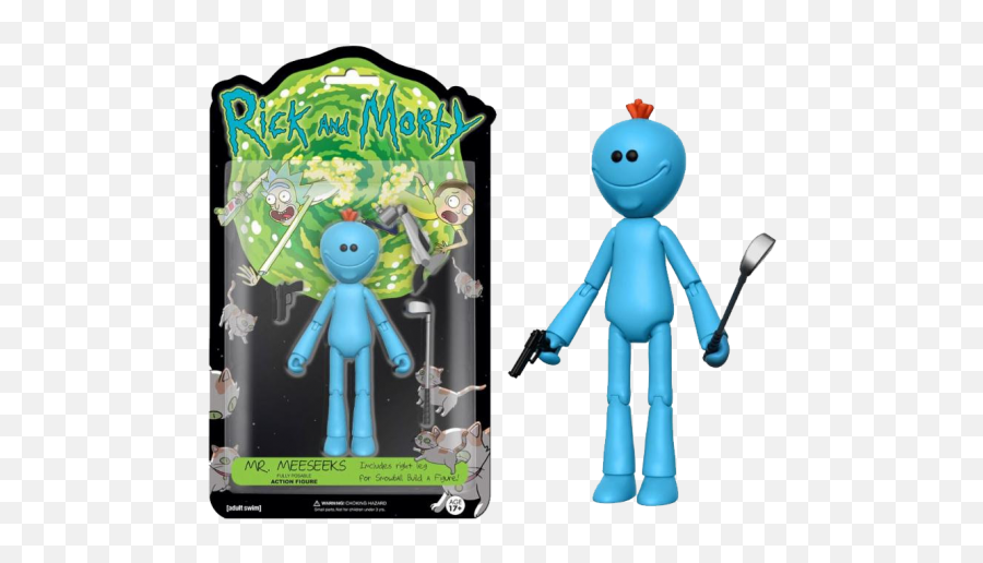 Download Funko Action Figure Rick And - Rick And Morty Mr Meeseeks Toy Png,Mr Meeseeks Png