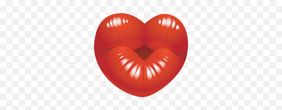 Heart Kiss Lip Orange For Valentines Day - 500x474 Morro Do Careca Png,Heart Organ Png