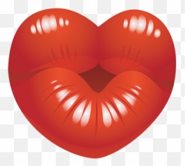 Heart Kiss Lip Orange For Valentines Day - 500x474 Morro Do Careca Png,Heart Organ Png