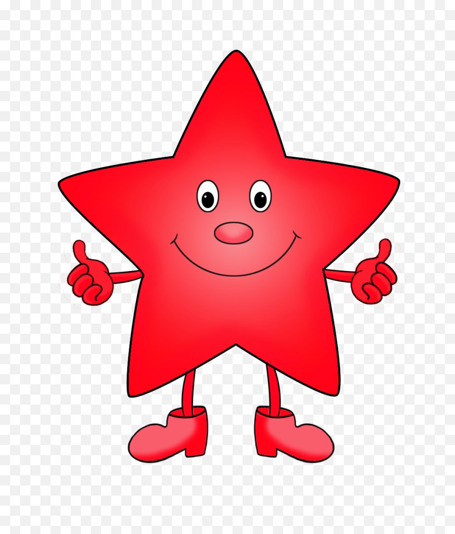 Red Cartoon Star Clipart - Star Clipart Cartoon Png,Cartoon Star Png