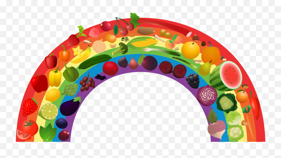Food Clip Stock Transparent Png - Rainbow Of Healthy Food,Food Clipart Transparent Background