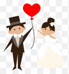 Animated Brides Grooms Wedding Party Stickers Messages - And Clipart Png