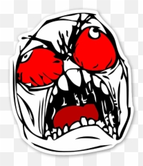 Angry Meme Face Transparent Png - Rage