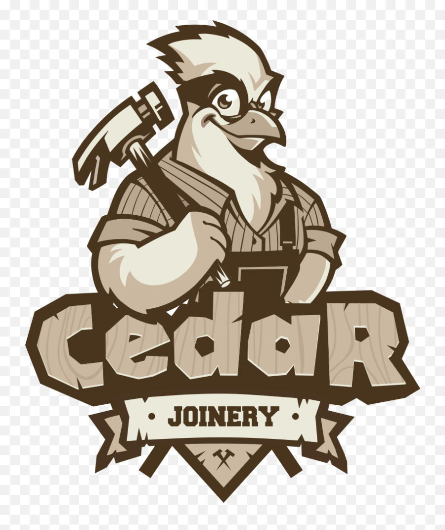 Cedar Joinery Animasi - Woodworking Mascot Logo Png,Lion Mascot Logo
