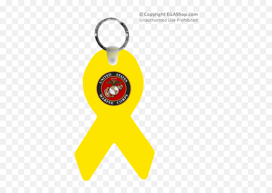 Yellow Ribbon Png - Yellow Ribbon U0026 Marine Corps Seal Keychain,Yellow Ribbon Png